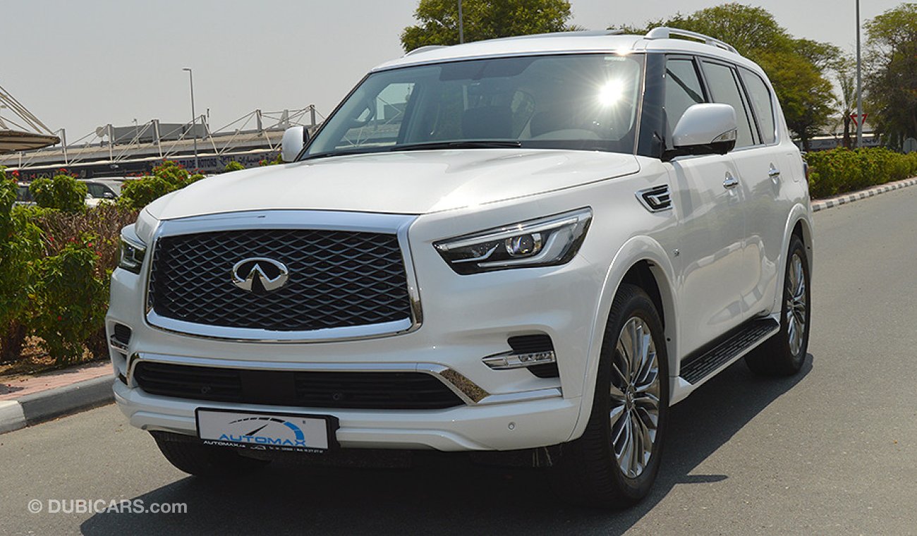 Infiniti QX80 2019 Luxury, 5.6 V8 4WD, GCC 0km w/ 5Yrs or 200K km Warranty + 2Yrs or 50K km Service from Dynatrade