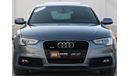 أودي A5 45 TFSI quattro S-لاين (سبورت بلس) أودي 2015 خليجي بحالة الوكالة بدون صبغ بدون حوادث فل أوبشن