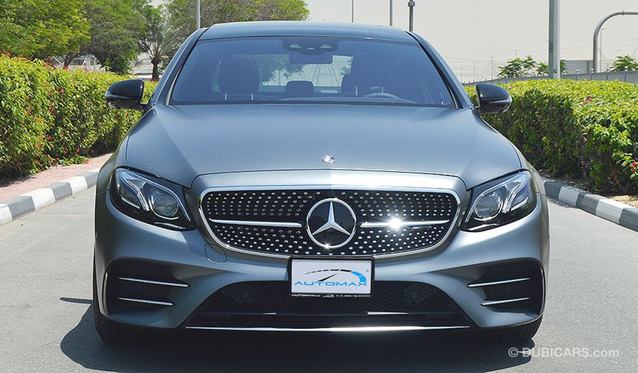 Mercedes-Benz E 43 AMG 2018, 3.0L-V6 Biturbo, GCC with 2 Year Unlimited Mileage Warranty