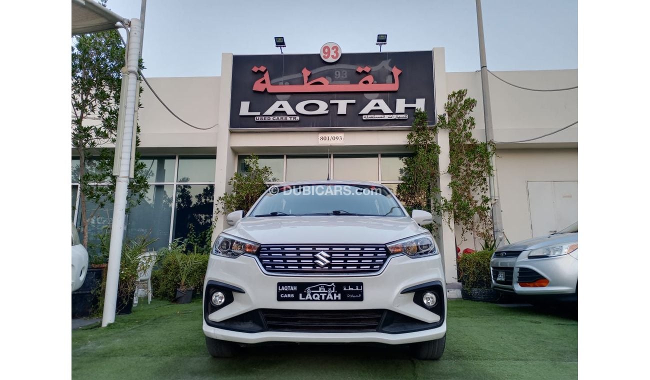Suzuki Ertiga 2019 model, agency dye, 1600 cc, imprint, white color, rear wing, alloy wheels, air conditioning, wo
