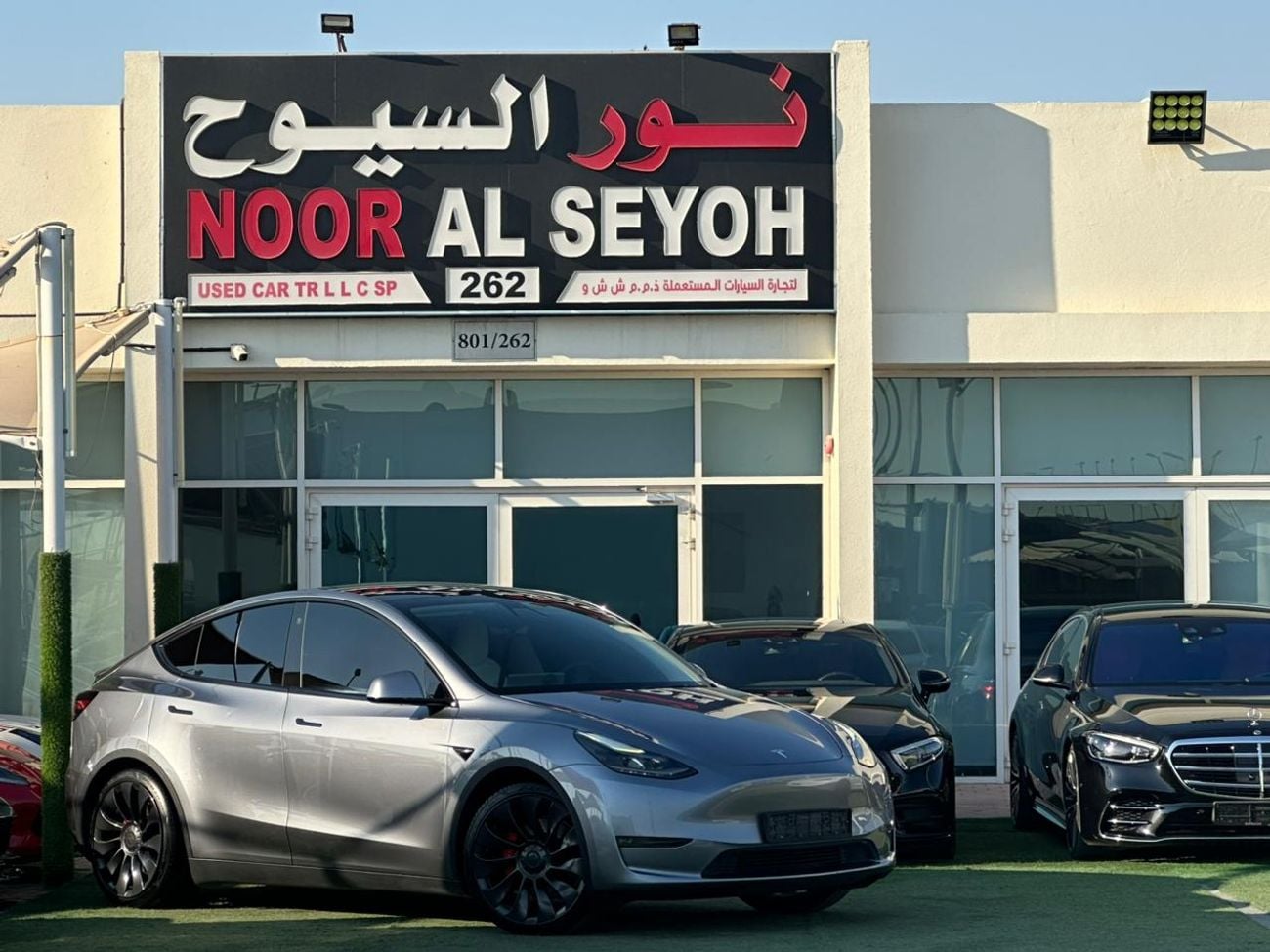 تسلا موديل Y تسلا موديل y بروفرمنس خليجي 2023 فل ابشن صبغ وكاله تشييكات وكاله تحت الضمان