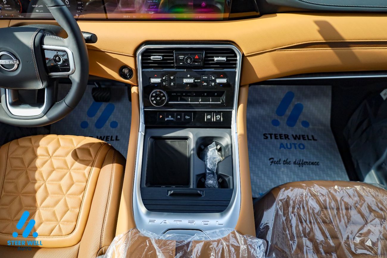 Nissan Patrol LE Platinum 2026 | Twin-Turbo AWD | 9AT | Dual-Tone White & Black | Tan Interior | Height-Control