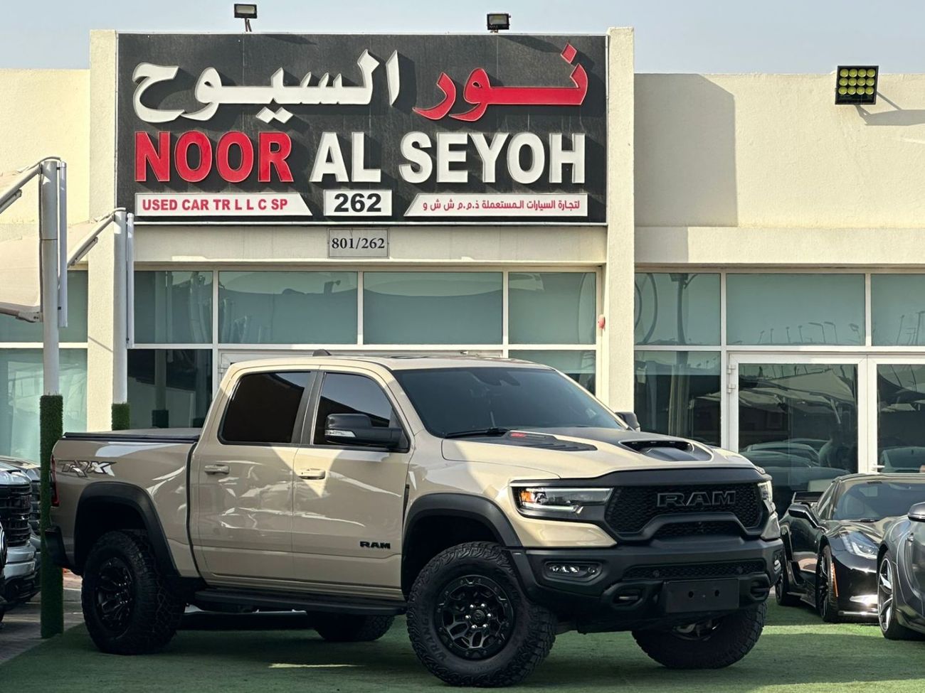 RAM 1500 TRX DODGE RAM TRX 6.2 SUPER CHARGE 2022 GCC FULL OPTION ORIGINAL PAINT PERFECT CONDITION UNDER WARRANTY