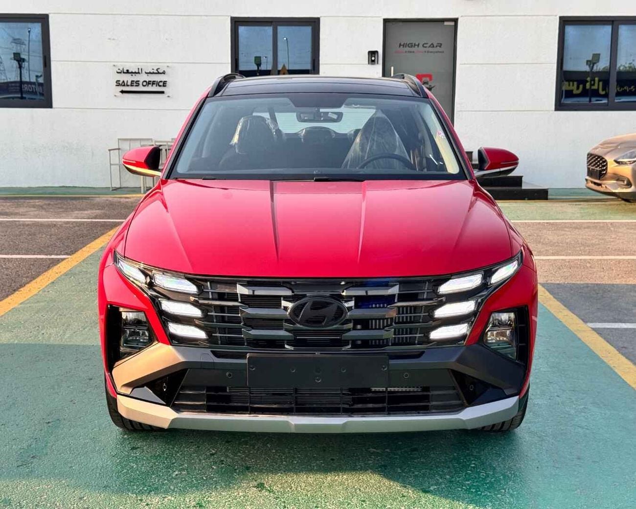 هيونداي توسون HYUNDAI TUCSON 1.6T - 2027 MODEL - GCC SPECS - DARK RED COLOR