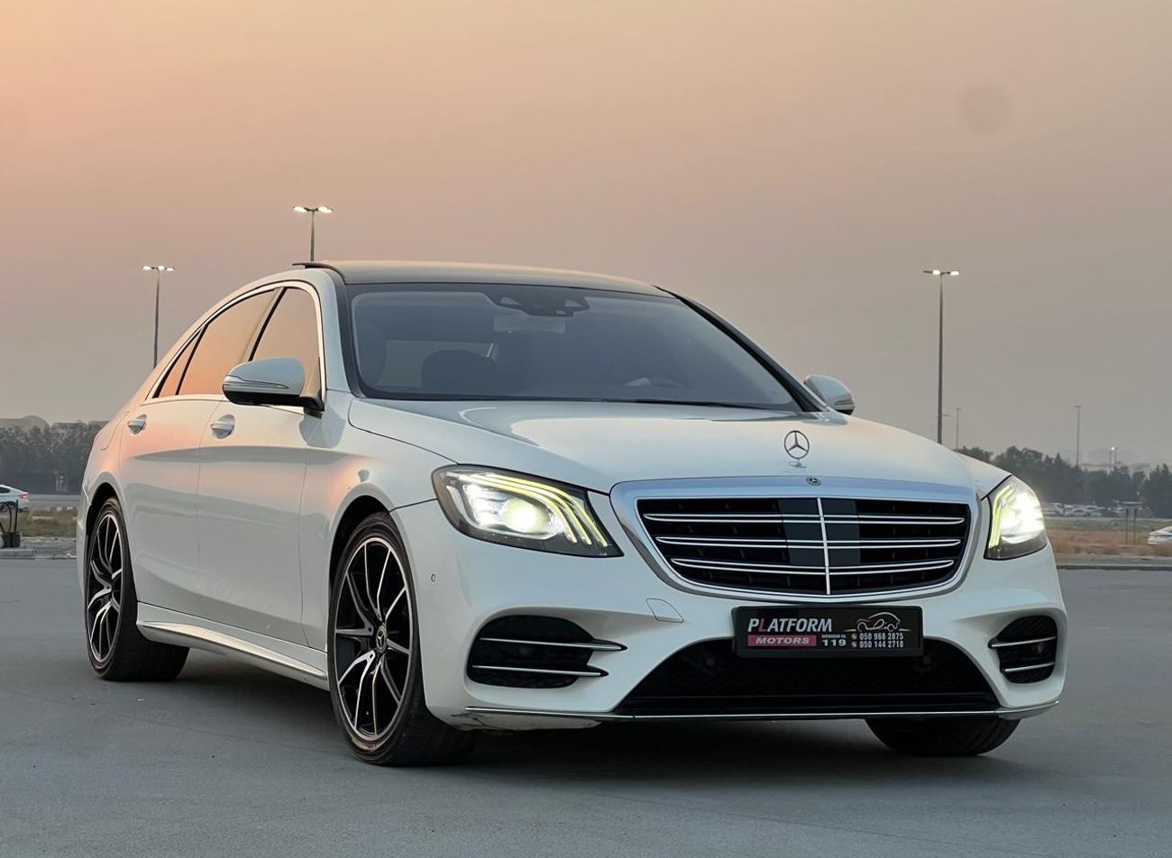 مرسيدس بنز S 450 مرسيدس بينز اس 450 موديل 2018 مواصفات خليجية صبغ وكالة بدون حوادث