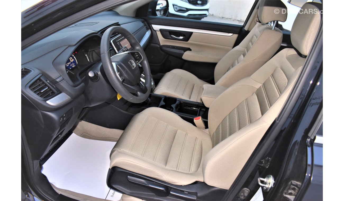 Honda CR-V AED 1762 PM | 0% DP | 2.4L LX 2WD GCC WARRANTY