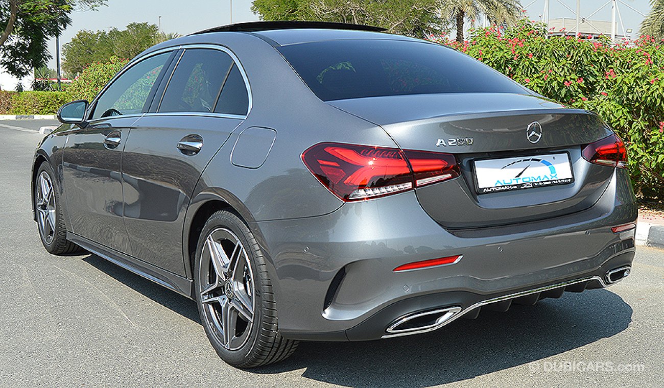 مرسيدس بنز A 200 AMG 2020, I-4 GCC, 0km with 2 Years Unlimited Mileage Warranty + 3 Years FREE Service