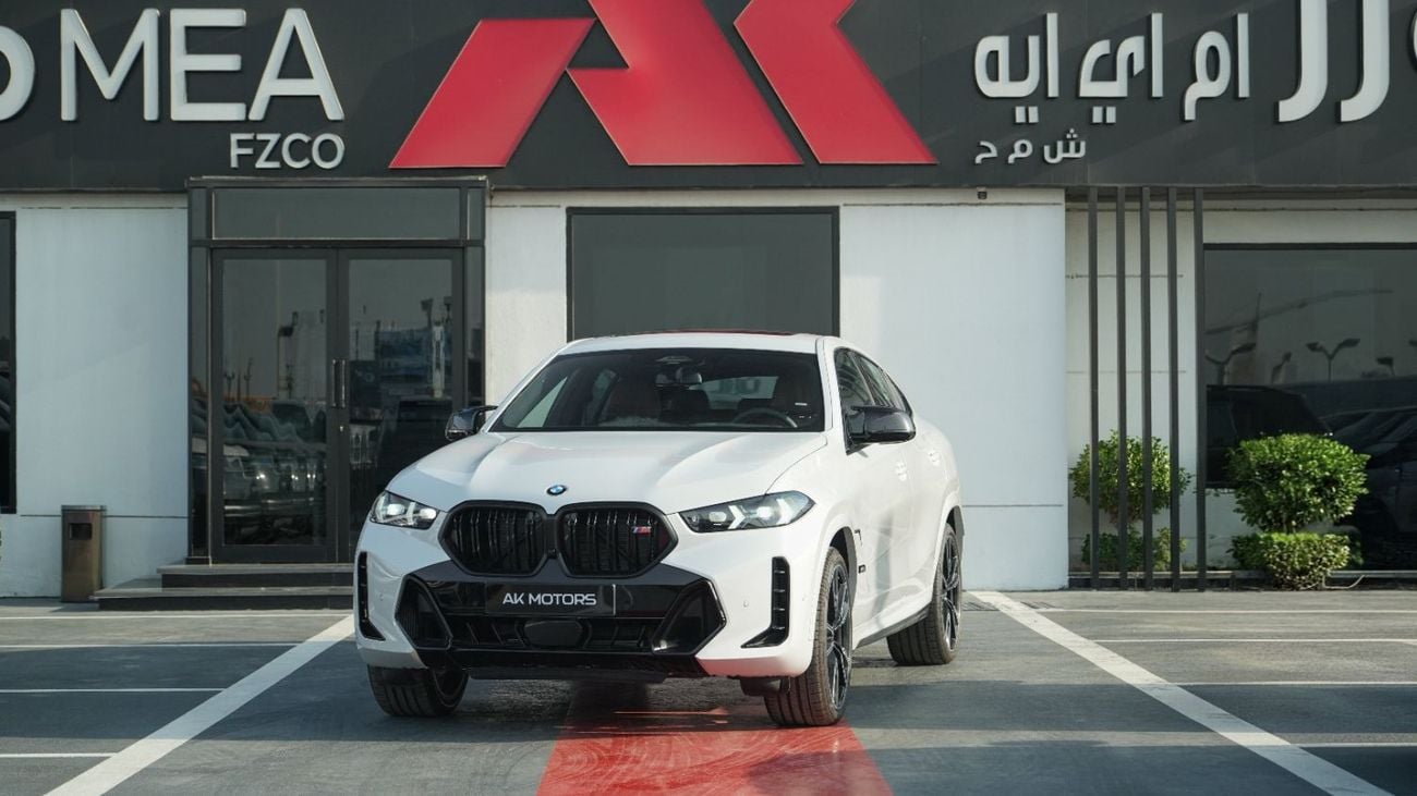 بي أم دبليو X6 M60i xDrive لون أبيض معدني - تان، إصدار 2026 للتصدير فقط