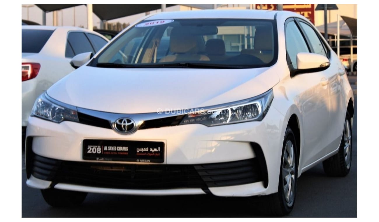 تويوتا كورولا XLI تويوتا كرولا 2019 ابيض خليجي  1.6 بحالة ممتازة بدون حوادث