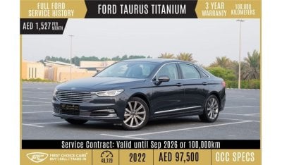 Ford Taurus AED 1,527/month 2022 | FORD TAURUS | TITANIUM GCC | WARRANTY: TILL SEP 2026 OR 100,000KM | F63716