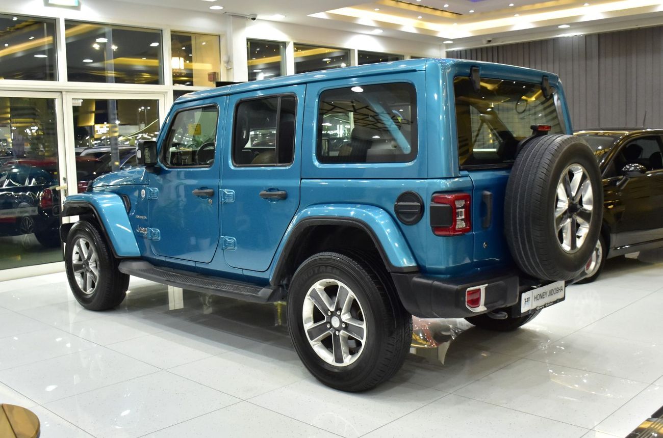 Jeep Wrangler EXCELLENT DEAL for our Jeep Wrangler Unlimited Sahara ( 2020 Model ) in Blue Color GCC Specs