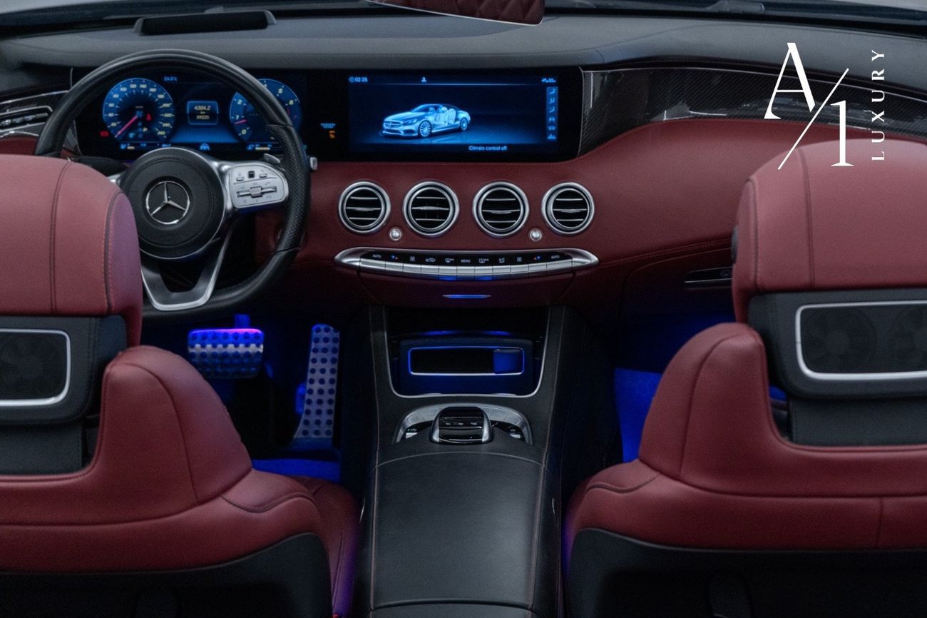 مرسيدس بنز S 560 كوبيه 2018 Mercedes Benz S560 Convertible V8, Service History, Fully Loaded, Excellent Condition, GCC Spec