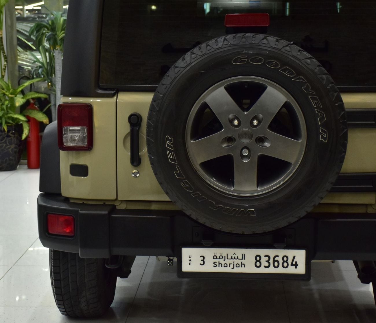 Jeep Wrangler SPORT EXCELLENT DEAL for our Jeep Wrangler Sport ( 2017 Model ) in Beige Color GCC Specs