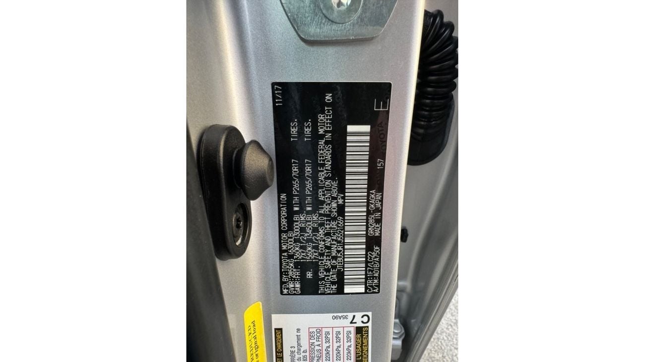 Toyota 4Runner 2018 TRD OFF ROAD 4x4 SUNROOF FULL OPTION US SPEC