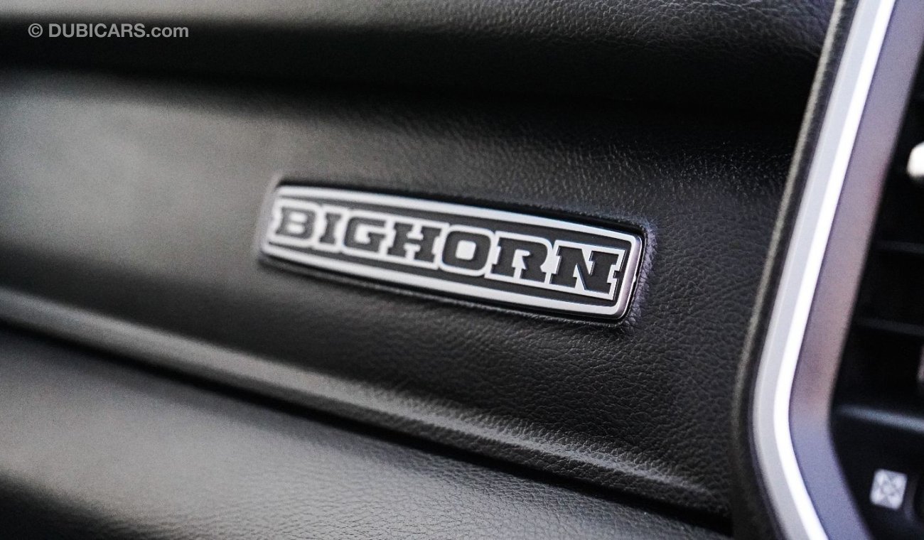 RAM 1500 Description DODGE RAM BIGHORN 2021  INTERIOR DESIGN  AUX audio in Air conditioning Bluetooth system 