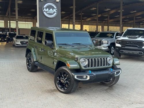 Jeep Wrangler SAHARA 4XE / PHEV / FULL OPTIONS / 2180 AED MONTHLY / SARGE GREEN