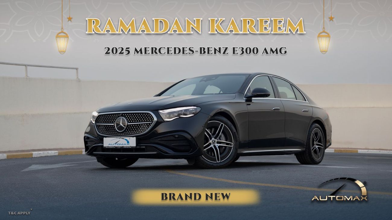 مرسيدس بنز E300 AMG 4MATIC EQ Boost 2.0T 2025 0Km With 3 Years Or 100,000 Km Warranty