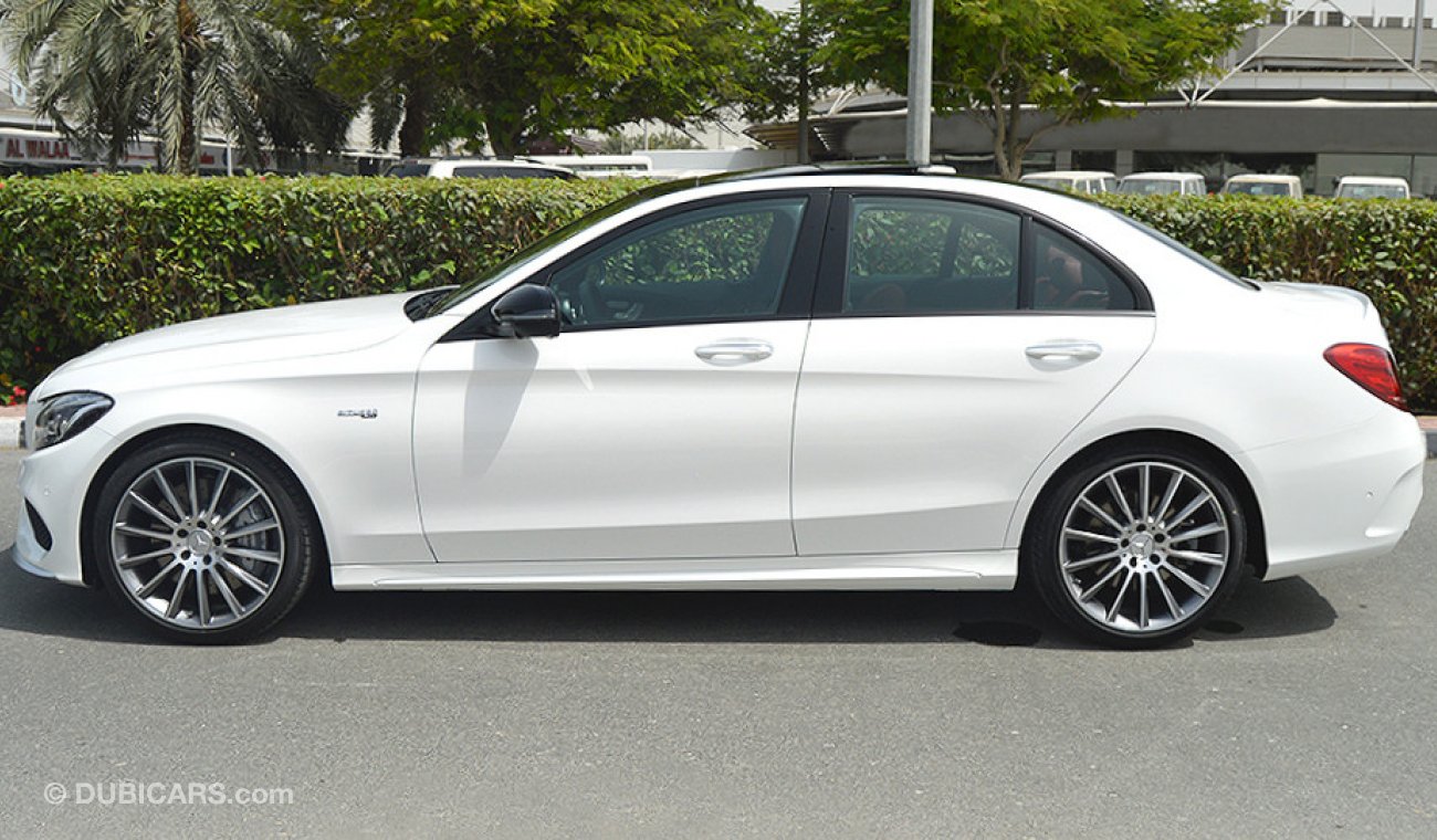 Mercedes-Benz C 43 AMG 4MATIC, V6 Biturbo, GCC Specs with 2 Years Unlimited Mileage Warranty