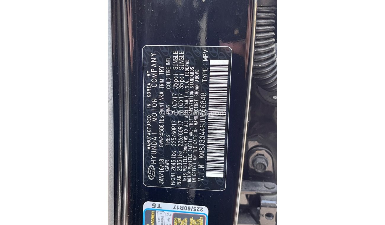 Hyundai Tucson 2018 HYUNDAI TUCSON IMPORTED FROM USA