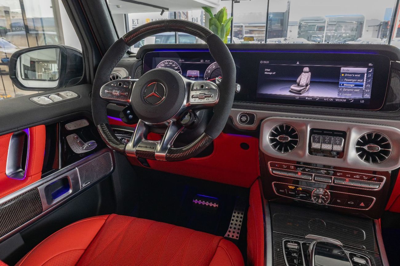 مرسيدس بنز G 63 AMG Mercedes G63-Carbon Fiber-Fully Loaded-Rear Entertainment Screens 2024-2 Years Gargash Auto Warranty