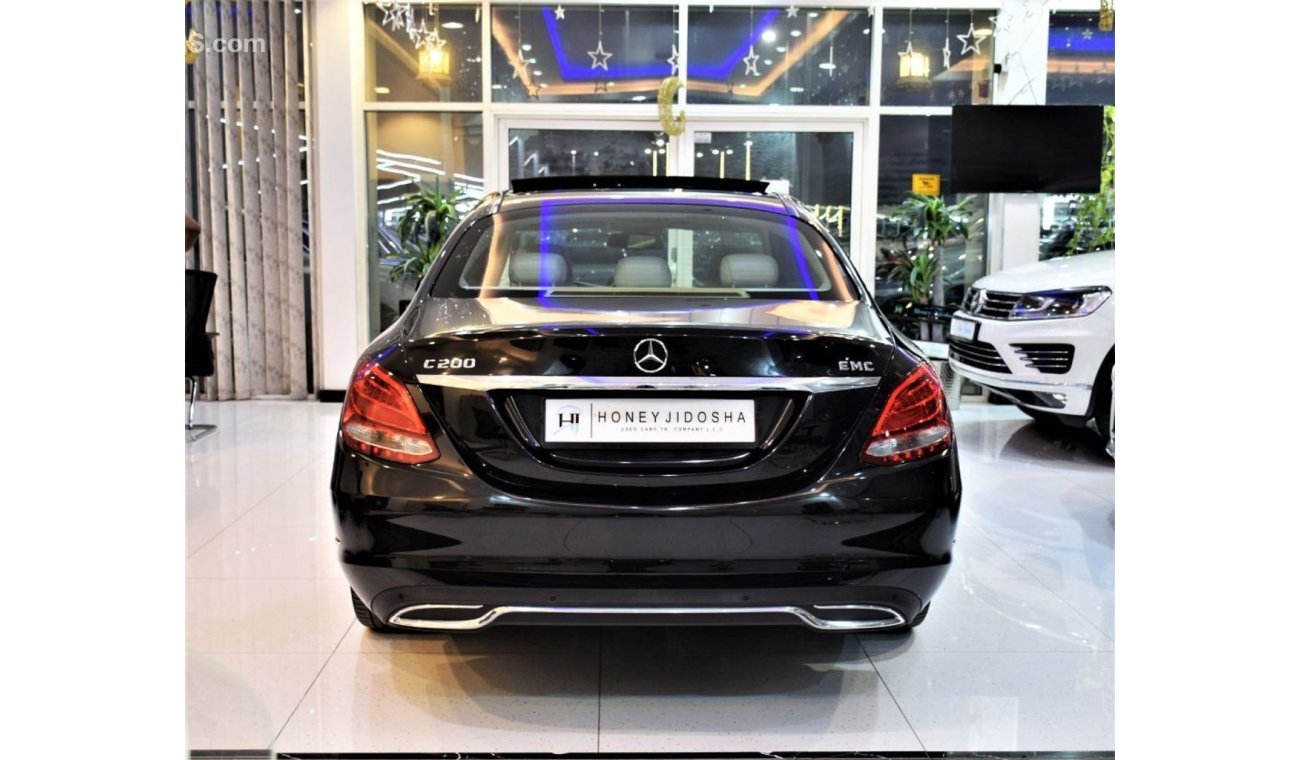 مرسيدس بنز C200 ORIGINAL PAINT! ( صبغ وكاله ) LOW MILEAGE 54,000 KM! Mercedes Benz C200 2015 Model!! in Black Color!