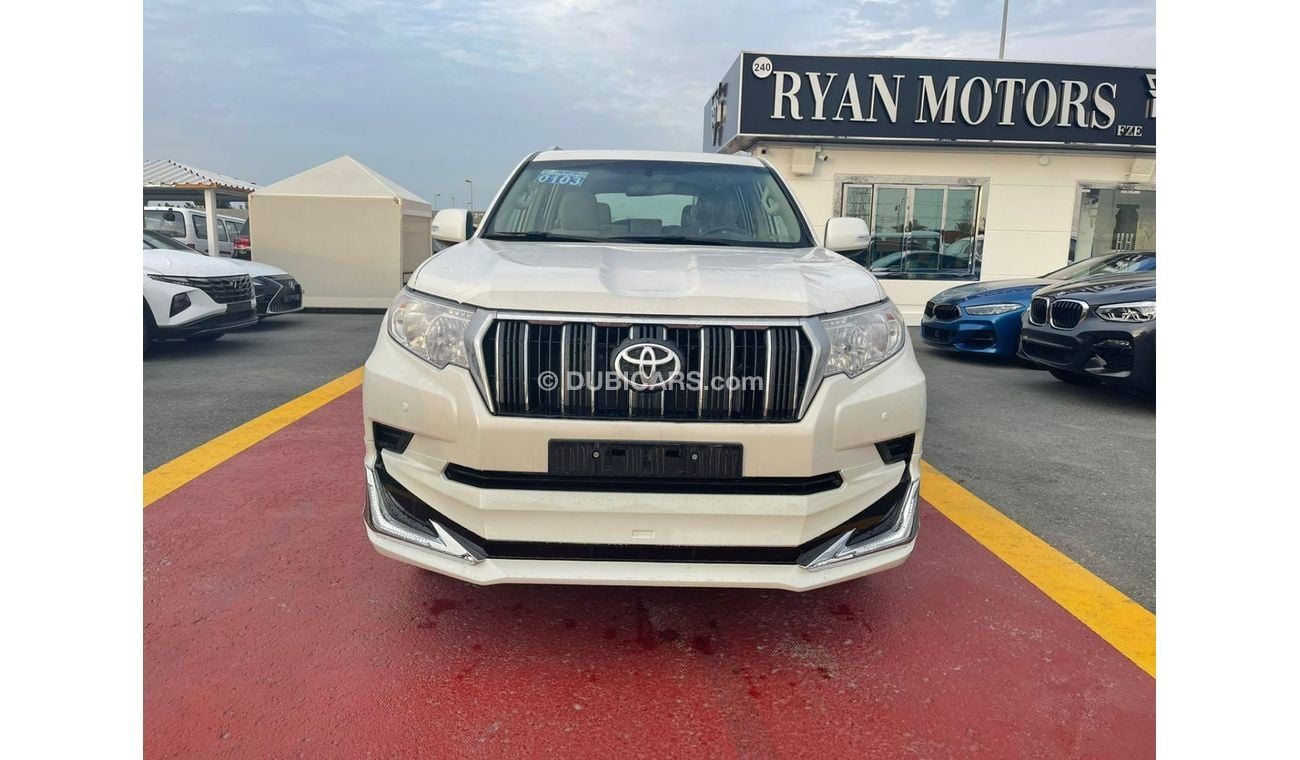 تويوتا برادو Toyota Prado VX 2.7L Petrol Spare Tyre Up Color White model 2021 For Export