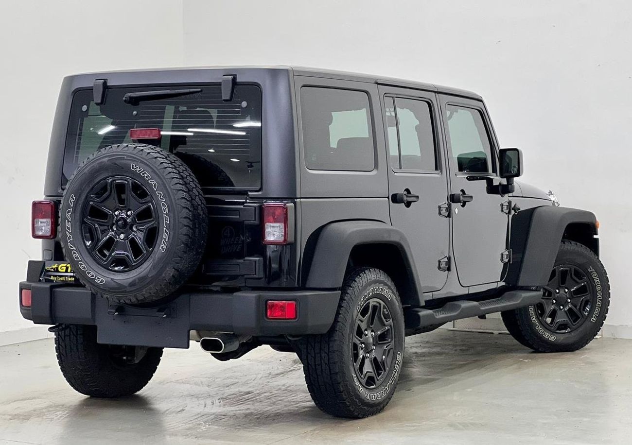 جيب رانجلر انليميتيد ويليز ويلير 2017 Jeep Wrangler Unlimited Willys, Warranty, Service History, GCC