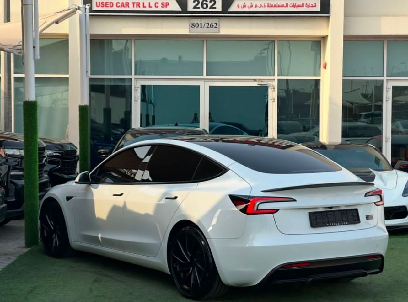 تسلا موديل 3 تسلا موديل 3 بروفورمنس خليجي 2025 فل ابشن صبغ وكاله تحت الضمان