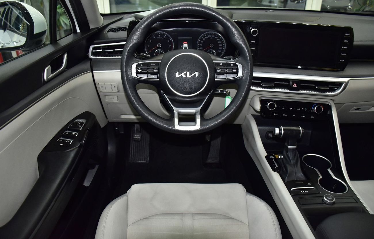 Kia K5 EXCELLENT DEAL for our KIA K5 ( 2023 Model ) in White Color GCC Specs