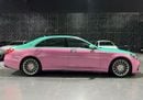 Mercedes Benz S63 AMG STD 4.0L V8 | Maybach Kit| Custom Tiffany green & glitter wrap/pink  finish