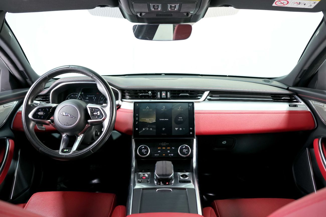 Jaguar XF R-Sport 3.0L Al Tayer Full Service History-Red/Black Full Leather Interior-Premium Sound System