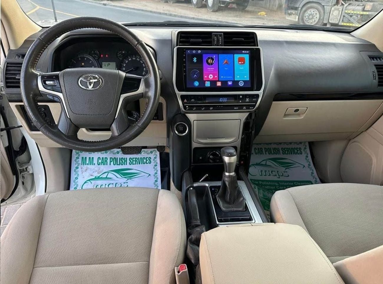 Toyota Prado toyota prado 2021 Model EXR 4۰0L v6 petrol engine colour white interior Beige Automatic 7seats power