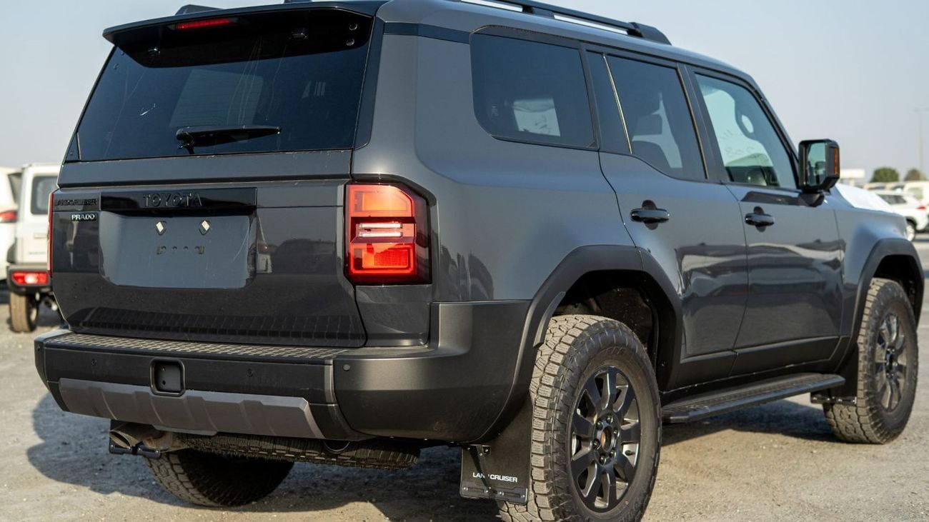 Toyota Prado 2.4L Adventure Turbocharged 4-cylinder petrol. Automatic. Four Wheel Drive. 7 Seats. 5 Door