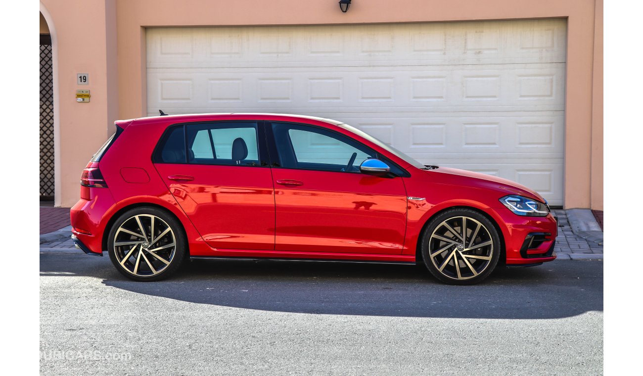 Volkswagen Golf R 2018 GCC under Agency Warranty with Zero Down-Payment.