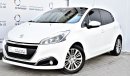 Peugeot 208 1.6L ALLURE 2016 GCC