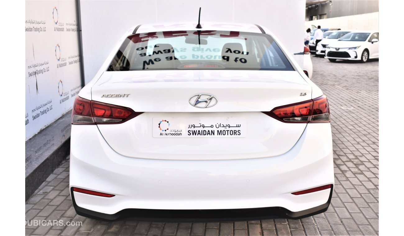 Hyundai Accent AED 978 PM | 0% DP | 1.6L GL GCC WARRANTY
