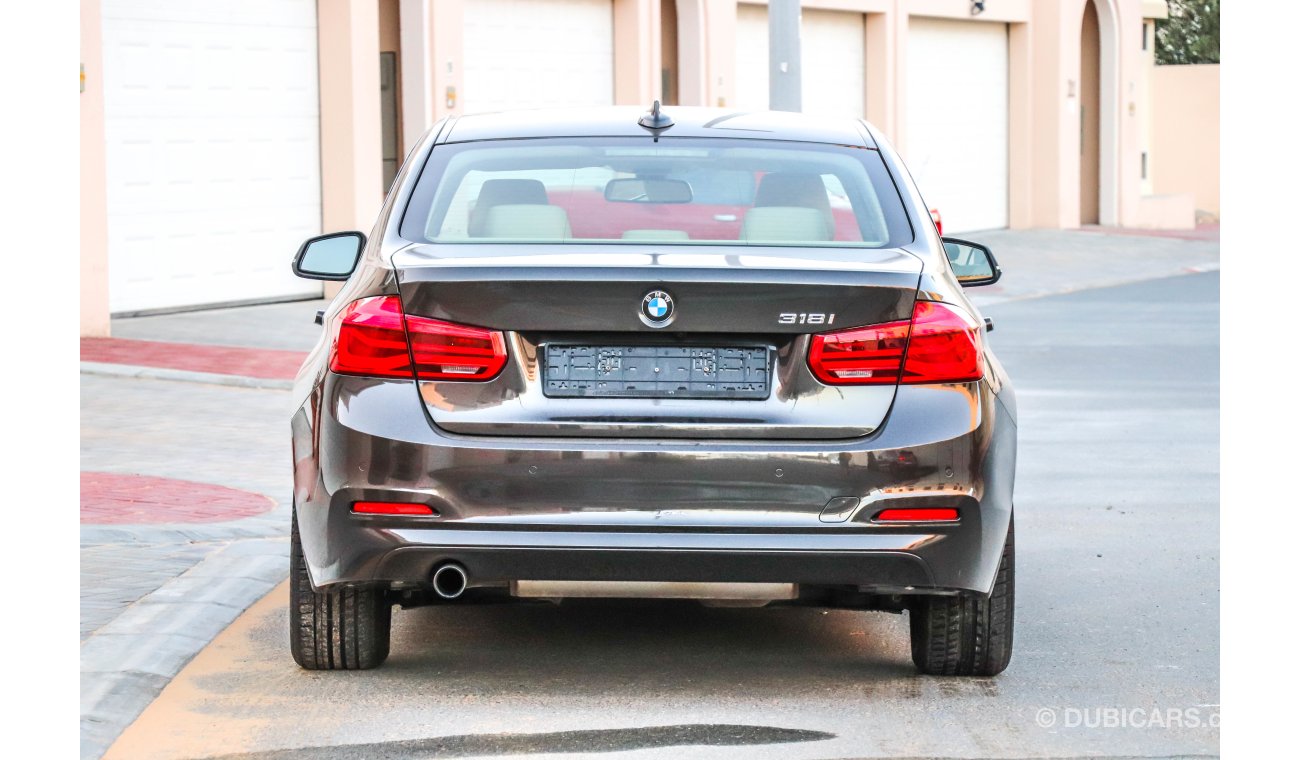 BMW 318i 2016 GCC under Warranty with Zero downpayment.