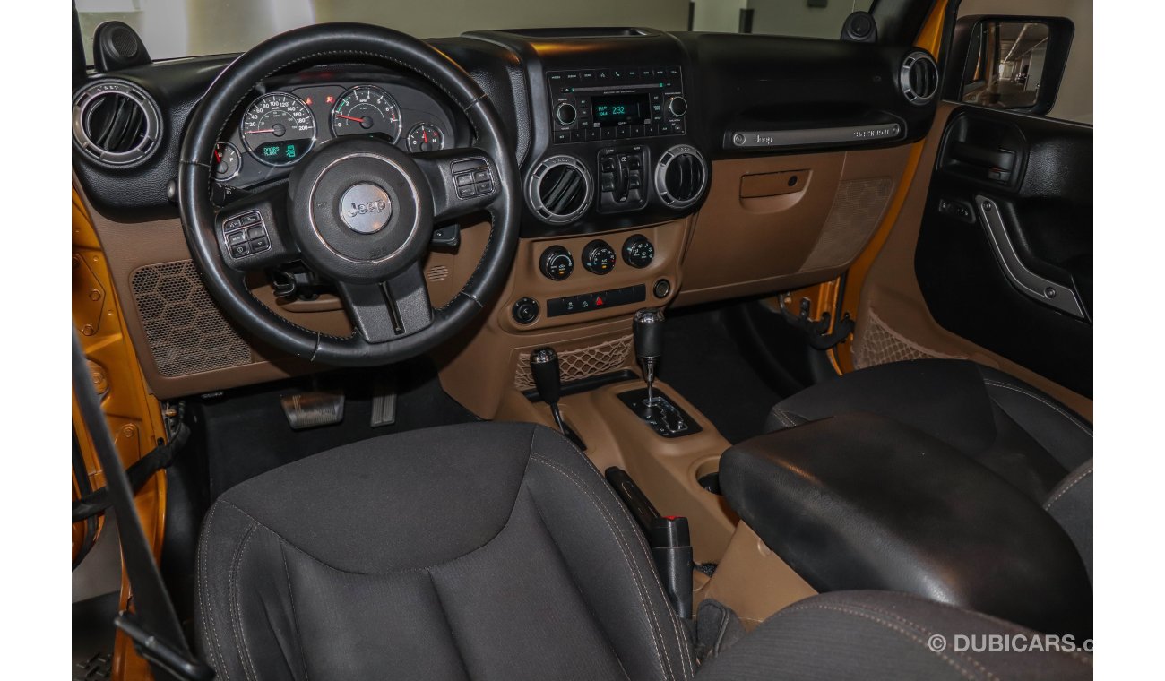 Jeep Wrangler Sahara Unlimited 2015 GCC Warranty with Zero Down-Payment.