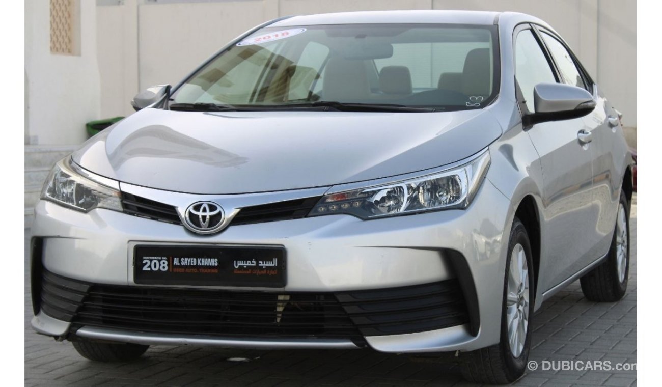 Toyota Corolla TOYOTA COROLLA 2018 SILVER GCC EXCELLENT CONDITION WITHOUT ACCIDENT