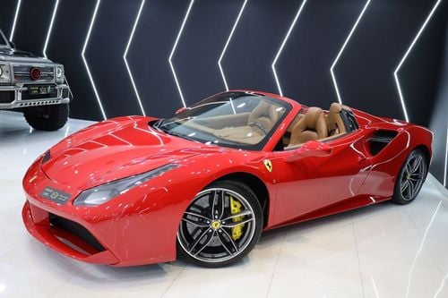 Ferrari 488 Spider Carbon Exterior/Interior, Passenger Display, GCC Specs!!