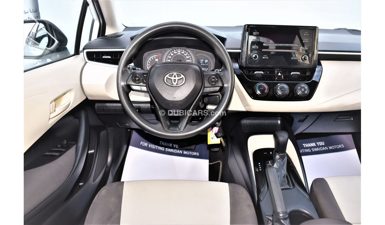 Toyota Corolla AED 1039 PM | 2.0L XLI GCC DEALER WARRANTY