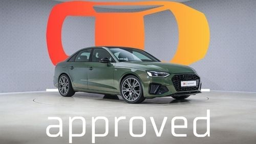 Audi A4 35 TFSI S Line 2.0L | AED 2,041 PM | Warranty Sept-2028 | GCC