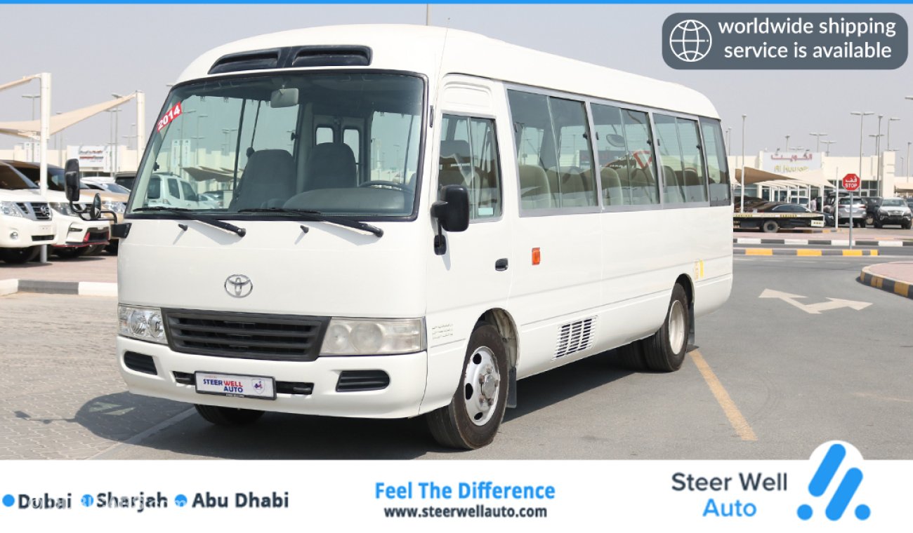 تويوتا كوستر HI ROOF 30 SEATER BUS WITH GCC SPECS 2014