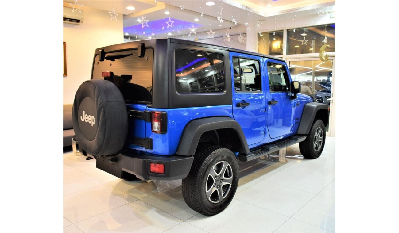 Jeep Wrangler ORIGINAL PAINT ( صبغ وكاله ) Jeep Wrangler Unlimited Sport 2016 Model!! in Blue Color! GCC Specs