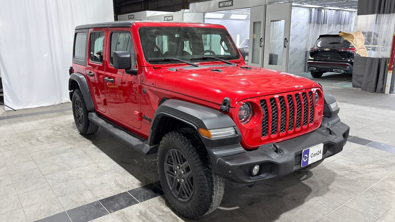 جيب رانجلر 2024 SPORT | AED 2050/Month | 0 DP | 30 Day Return | Warranty