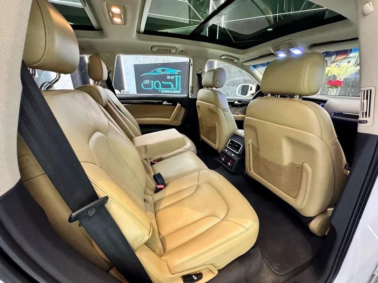 Audi Q7 AMAZING WHITE S_LINE V6 || FULL OPINION || GCC || 7 SEATS || ACCIDENT FREE