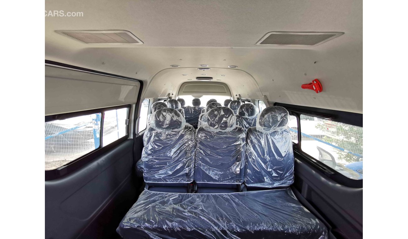 Foton View 2.4L Petrol, 15" Rims, 15 Seats, Fire Extinguisher, Front & Rear A/C, Fabric Seats (CODE # FHR01)