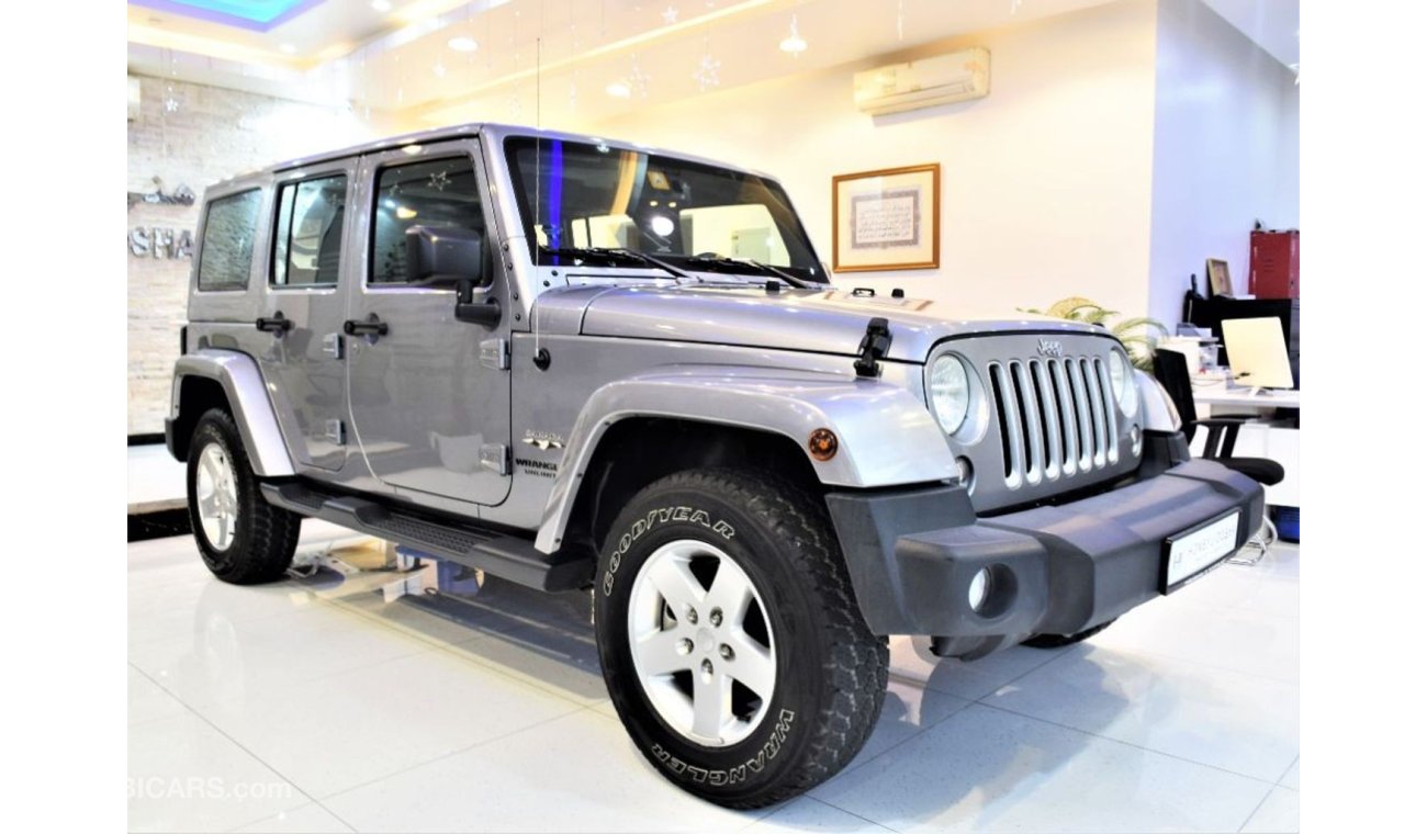 Jeep Wrangler ( ORIGINAL PAINT ( صبغه وكاله  ) Amazing Jeep Wrangler Sahara Unlimited 2016 Model!! in Silver Color