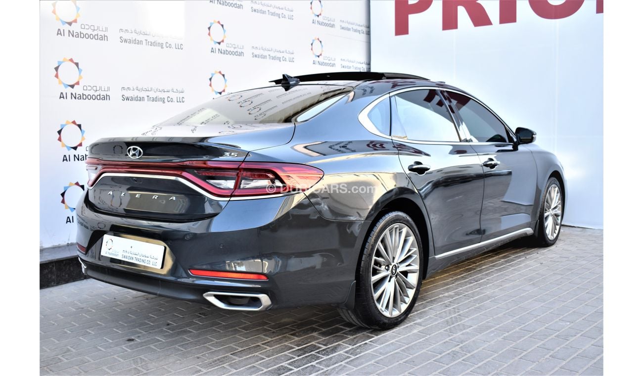 Hyundai Azera 3.5L V6 GLS FULL OPTION 2018 GCC SPECS AGENCY WARRANTY UP TO 2023 OR 100,000KM