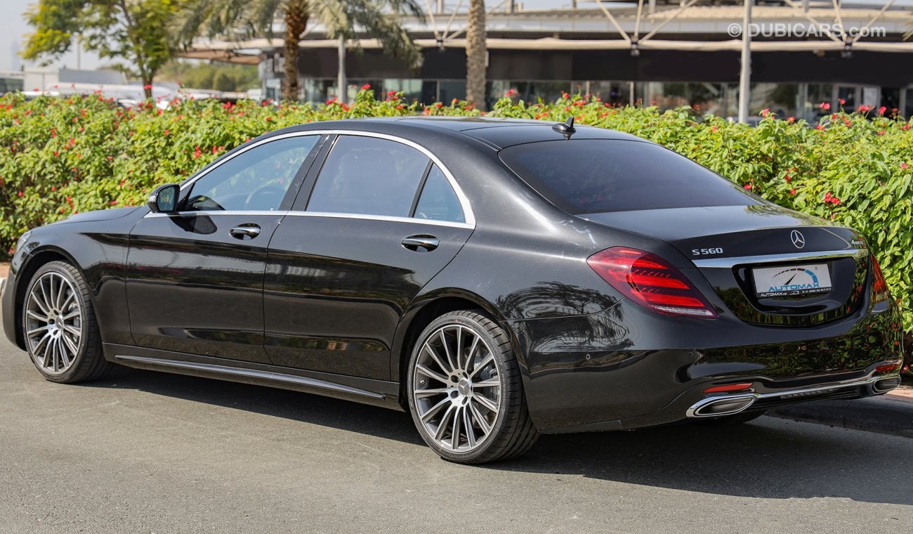 مرسيدس بنز S 560 L 4Matic AMG 2018 GCC 0km with  W/ 3 Years or 100K km Warranty @ Swiss auto